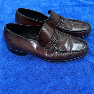 Florsheim Dark Brown Leather Slip-On Loafers